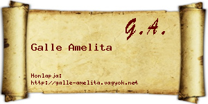 Galle Amelita névjegykártya